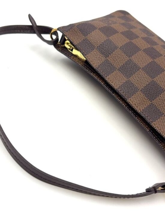 Louis Vuitton Navona Damier Ebene Leather Brown Handbag - Picture 9 of 12